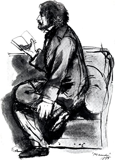 Alfred Tennyson, první baron Tennyson 1809-1892, anglický básník, 1855 od Unbekannt