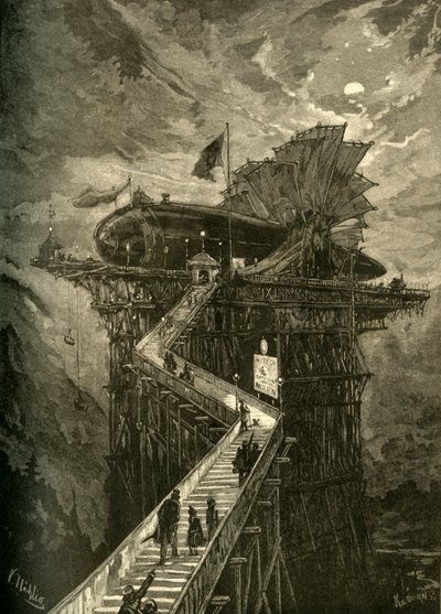 Všichni na palubě na Měsíc!, 1881. od Unbekannt
