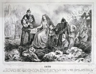 Alegorická karikatura, francouzsko-pruská válka, 1870-1871 od Unbekannt