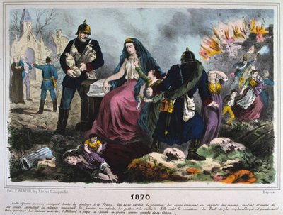 Alegorie Francie z roku 1870, francouzsko-pruská válka, 1870-1871. od Unbekannt