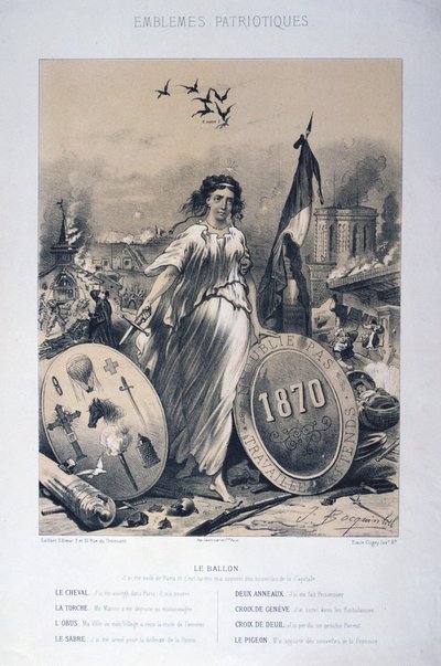 Alegorie francouzských vlasteneckých znaků, 1870 od Unbekannt