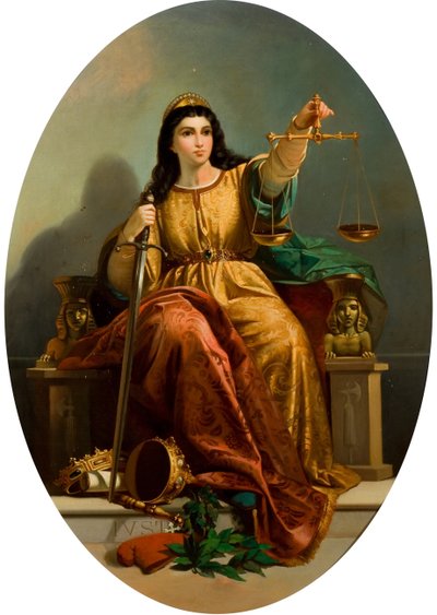 Alegorie spravedlnosti, c. 1870. od Unbekannt