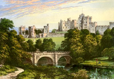 Hrad Alnwick, Northumberland, domov vévody z Northumberlandu, c1880 od Unbekannt