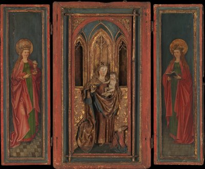 Oltářní svatyně s Madonou a dítětem s dárcem, poslední čtvrtina 15. století. od Unbekannt