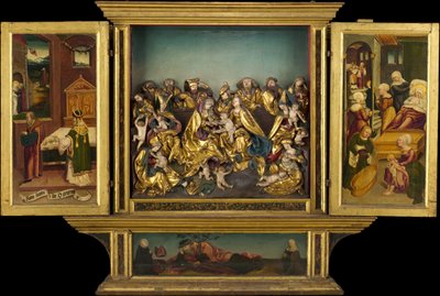 Oltářní obraz s výjevy ze života Panny Marie, Němec, 1548. od Unbekannt