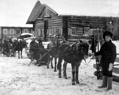 Americká pěchota poblíž Archangelu, Rusko, prosinec 1918. od Unbekannt