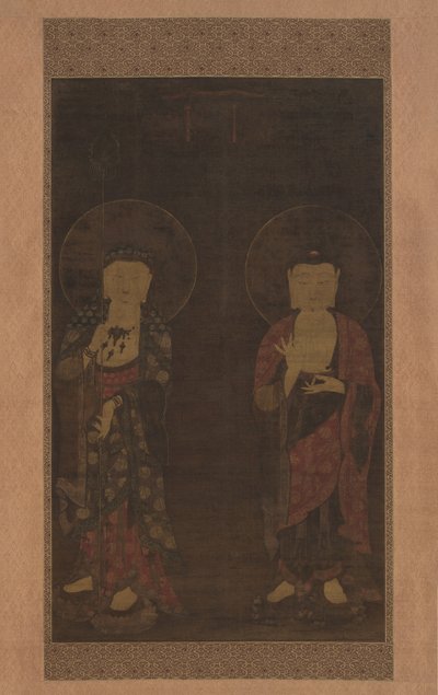 Amitabha a Kshitigarba, první polovina 14. století. od Unbekannt