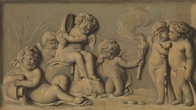 Amorini ve hře jeden z páru, 1770-90. od Unbekannt