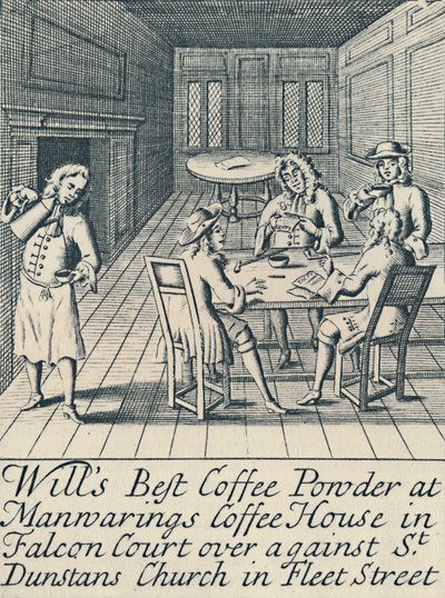 An Advertisement for Wills Coffee House c.1700, 1944. od Unbekannt