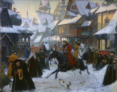 Starobylé ruské město. Jezdci, 1910 od Unbekannt