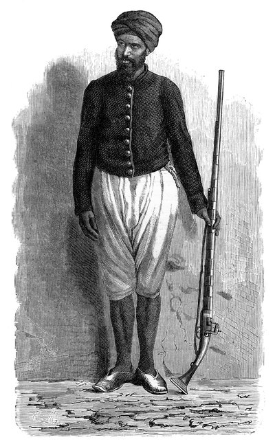 Arabský voják z Tunisu, c1890 od Unbekannt