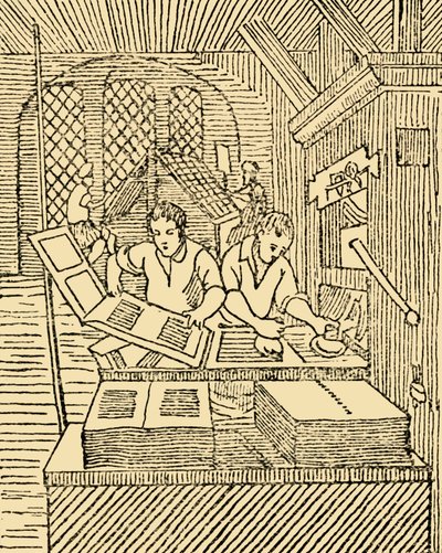 An Early Printers Office, c1930. od Unbekannt