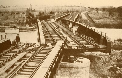 Elektricky ovládaný houpací most v Beccles, poblíž Yarmouth London a North Eastern Railway od Unbekannt