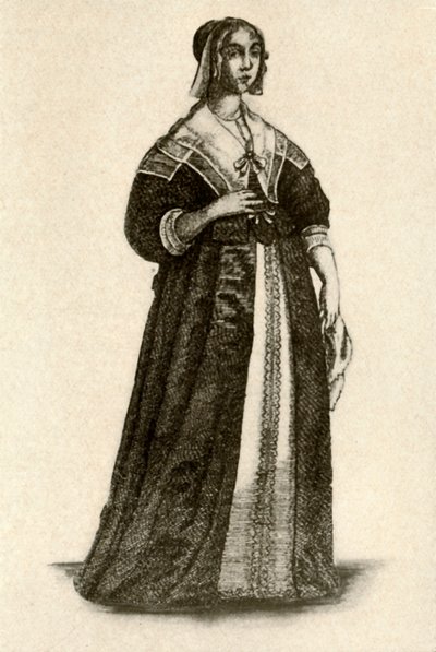 Anglická dáma v domácích šatech, 1640, 1937. od Unbekannt