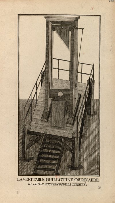 Obyčejná gilotina. Ha, dobrá podpora svobody! , 1791-1794. od Unbekannt