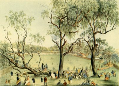 „An XI of England versus XXII of Victoria at Melbourne, 1864“, 1947. od Unbekannt