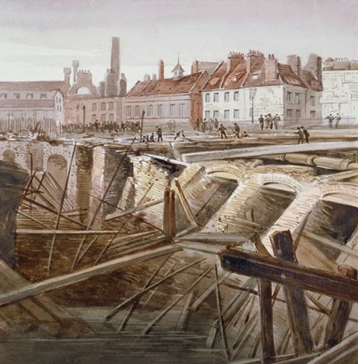Nehoda poblíž Coppice Row, Farringdon Street, City of London, 1862 od Unbekannt