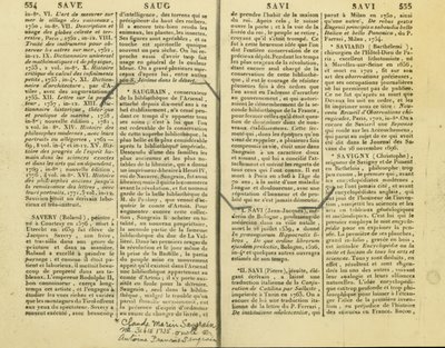 Popis Clauda Marina Saugraina, strýce Antoina Saugraina, 15. února 1735 od Unbekannt