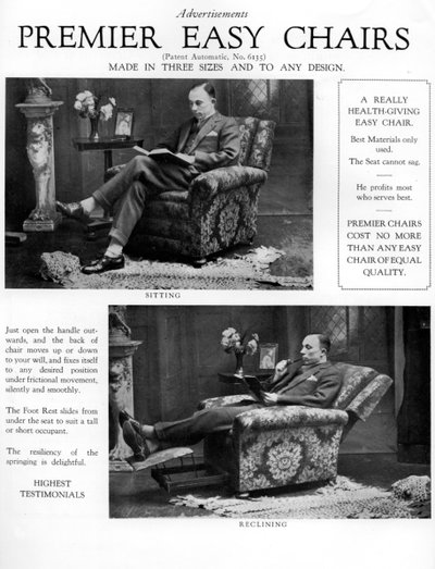 Reklama na křesla Premier, 1926 od Unbekannt