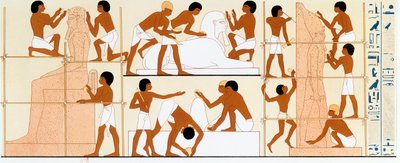 Starověcí egyptští sochaři pracující na sochách, c1842-1845 od Unbekannt
