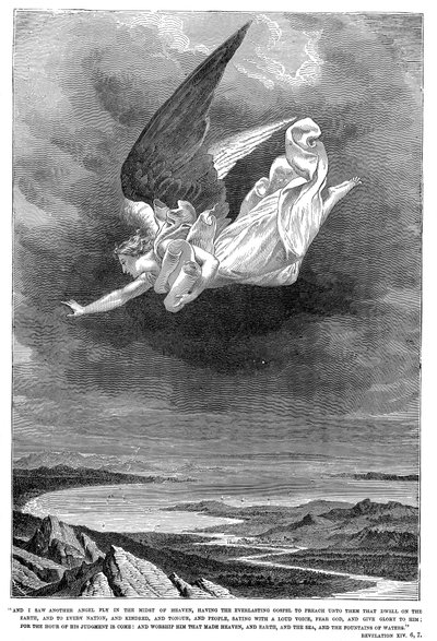A viděl jsem dalšího anděla letět uprostřed nebe..., c1885 od Unbekannt