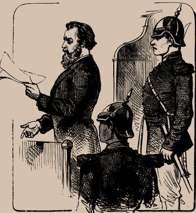 Andrei Zhelyabov před soudem, 1881. od Unbekannt