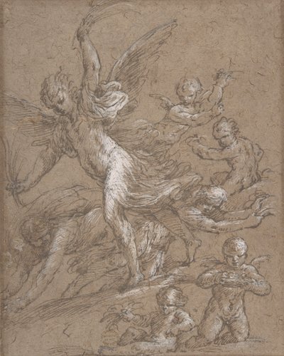 Andělé a Putti, 17. století. od Unbekannt