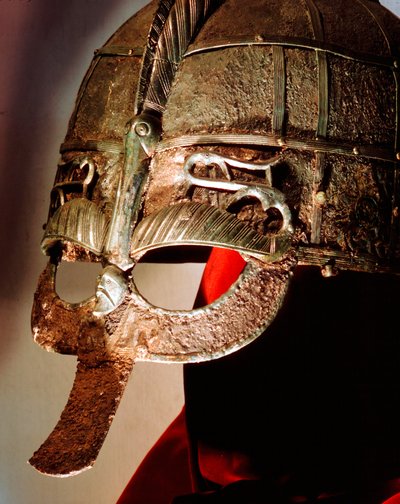 Anglosaská přilba z pokladu Sutton Hoo, 7. století od Unbekannt