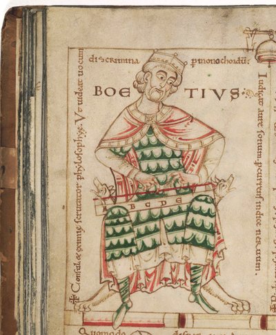 Anicius Manlius Severinus Boethius Od: De institutione musica od Boethia, 12. století od Unbekannt