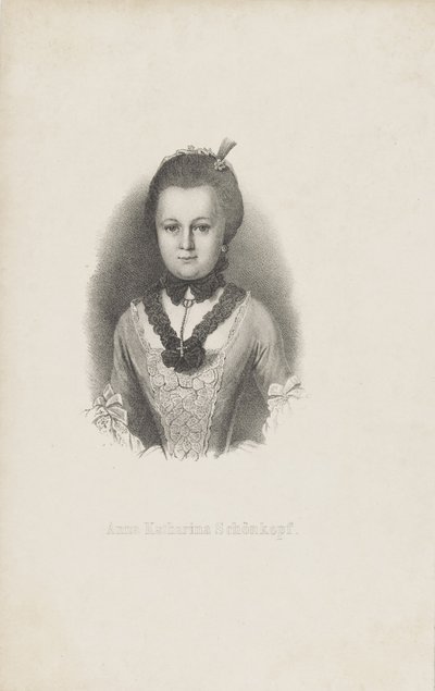Anna Katharina Käthchen Schönkopf 1746-1810, kolem roku 1820. od Unbekannt
