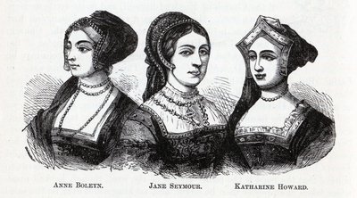 Anne Boleynové. Jane Seymour. Katharine Howard, 1882 od Unbekannt