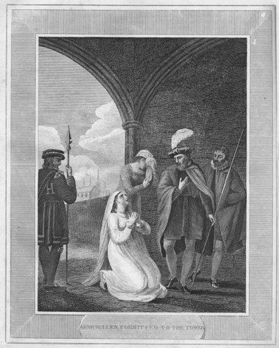 Anne Bullen, zavázaná k věži, 1838 od Unbekannt