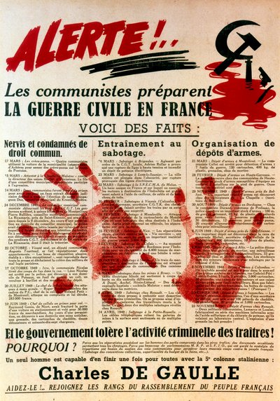 Antikomunistický progaullistický plakát, 1949 od Unbekannt