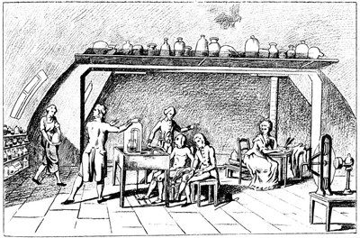Antoine Laurent Lavoisier, francouzský chemik z 18. století, zkoumající dýchání od Unbekannt