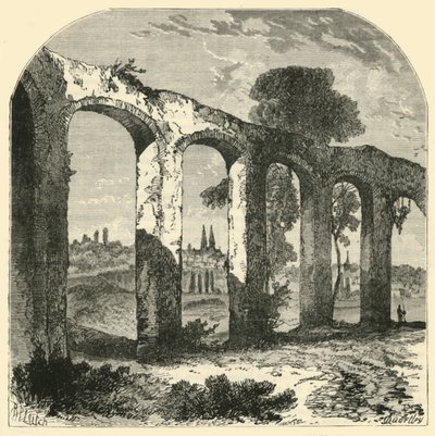 Akvadukt v Poitiers, starého hlavního města Pictones, 1890. od Unbekannt