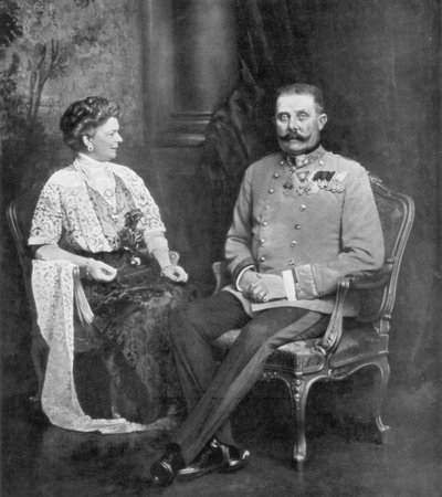 Arcivévoda Franz Ferdinand Rakouský a Sophie, vévodkyně z Hohenbergu, 1914, 1926 od Unbekannt