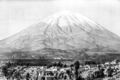 Arequipa a Mount Misti, Peru, 1895 od Unbekannt