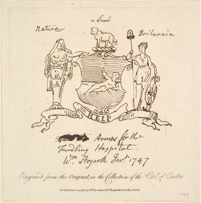 Arms for the Foundling Hospital, 22. prosince 1781. od Unbekannt