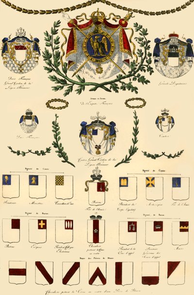 Zbraně francouzské říše a císařské šlechty, 1806, 1921. od Unbekannt