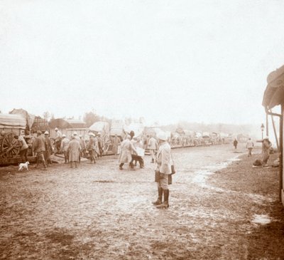 Příjezd do Revigny, severní Francie, c1914-c1918 od Unbekannt