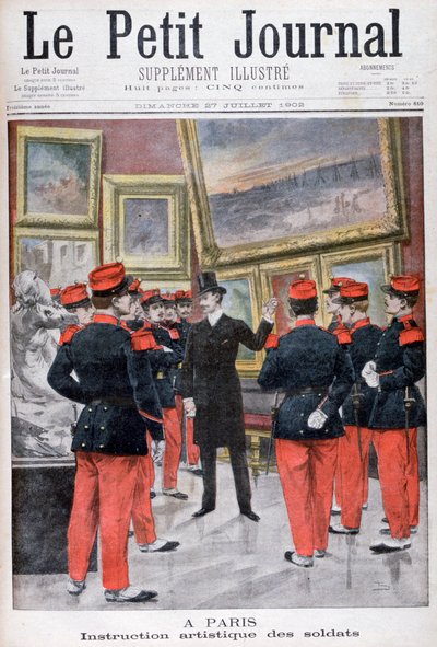 Umělecká výuka francouzských vojáků na Salonu, Paříž, 1902 od Unbekannt