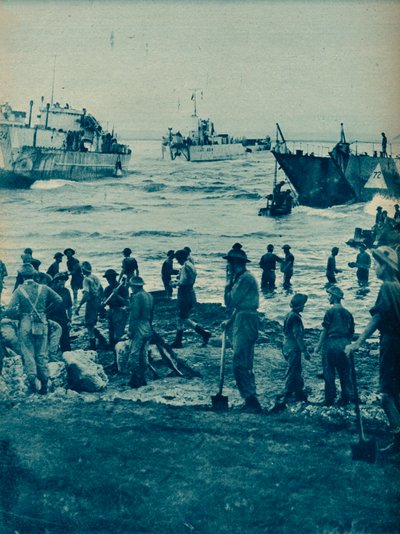 Jak slunce vycházelo v den invaze: S pýškem a lopatou se cesta uvolňuje, 1943–44 od Unbekannt