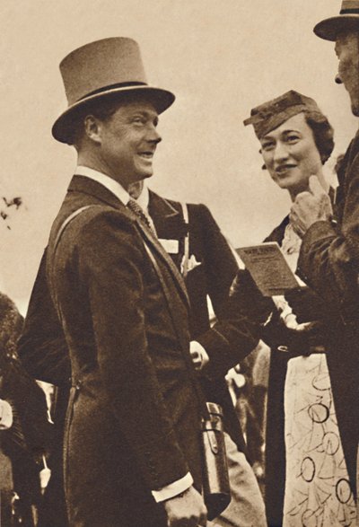 Ascot, červen 1935 – král Edward, tehdejší princ z Walesu, s paní Simpsonovou, 1937 od Unbekannt