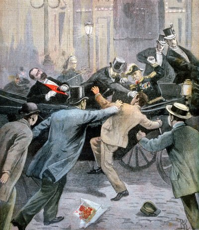 Atentát na Marie François Sadi Carnot, prezident Francouzské třetí republiky, 1894 od Unbekannt