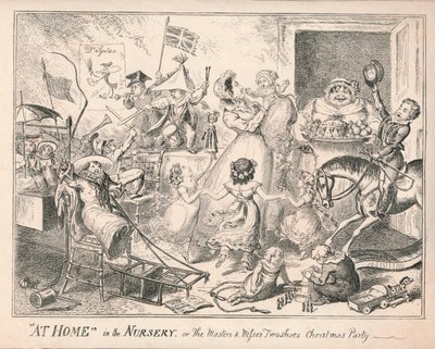 Doma v dětském pokoji aneb Vánoční večírek Mistři a slečny ve dvou botách, 1835. od Unbekannt