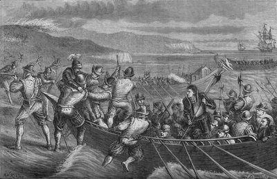 Útok na Isle of Wight, červenec 1545, c1880 od Unbekannt