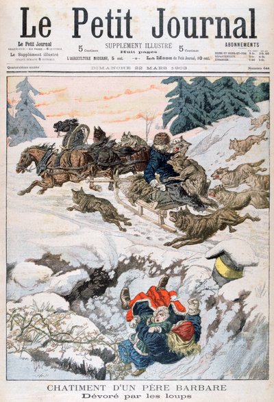 Napaden vlky, Rusko, 1903 od Unbekannt