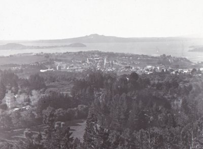 Auckland, z Mount Eden, konec 19.-začátek 20. století. od Unbekannt