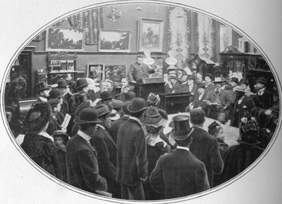 Probíhá aukce u dražitelů Phillips, Londýn, c1901 1901 od Unbekannt