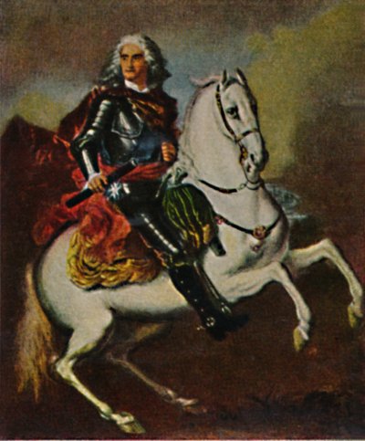 August der Starke 1670-1733. - Gemälde von Silvestre, 1934. od Unbekannt